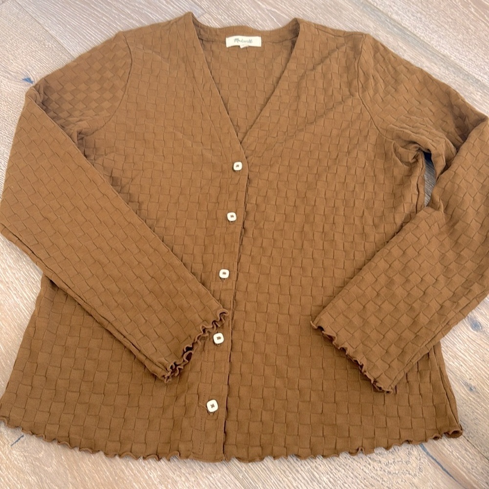 Madewell v-neck textured cardigan
